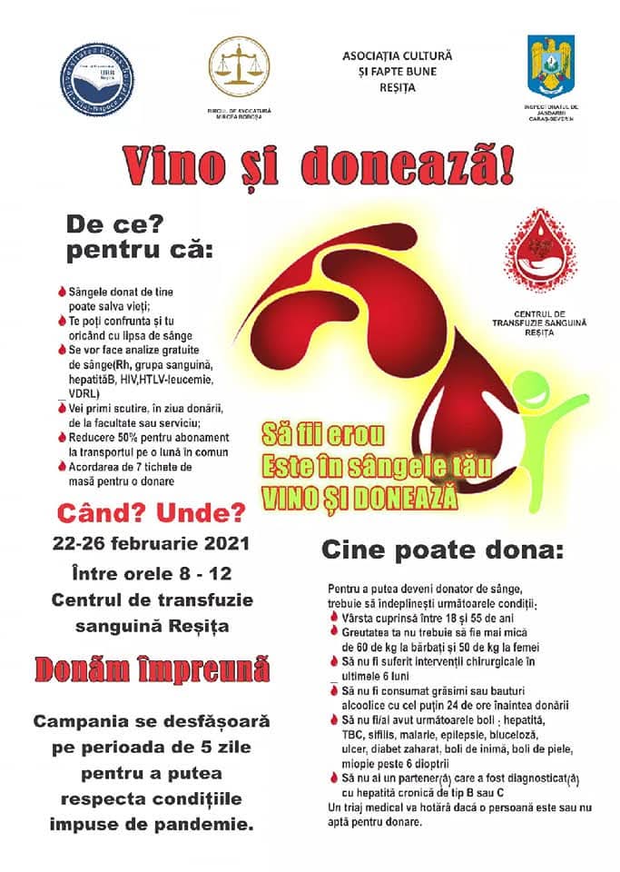 Vino și donează